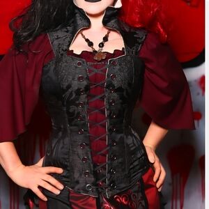 Gothic Corset Dress with Lace-Up Front